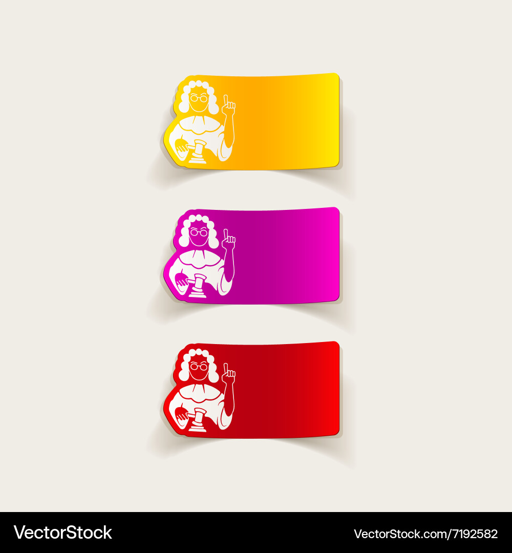 Realistic design element judge Vector Image