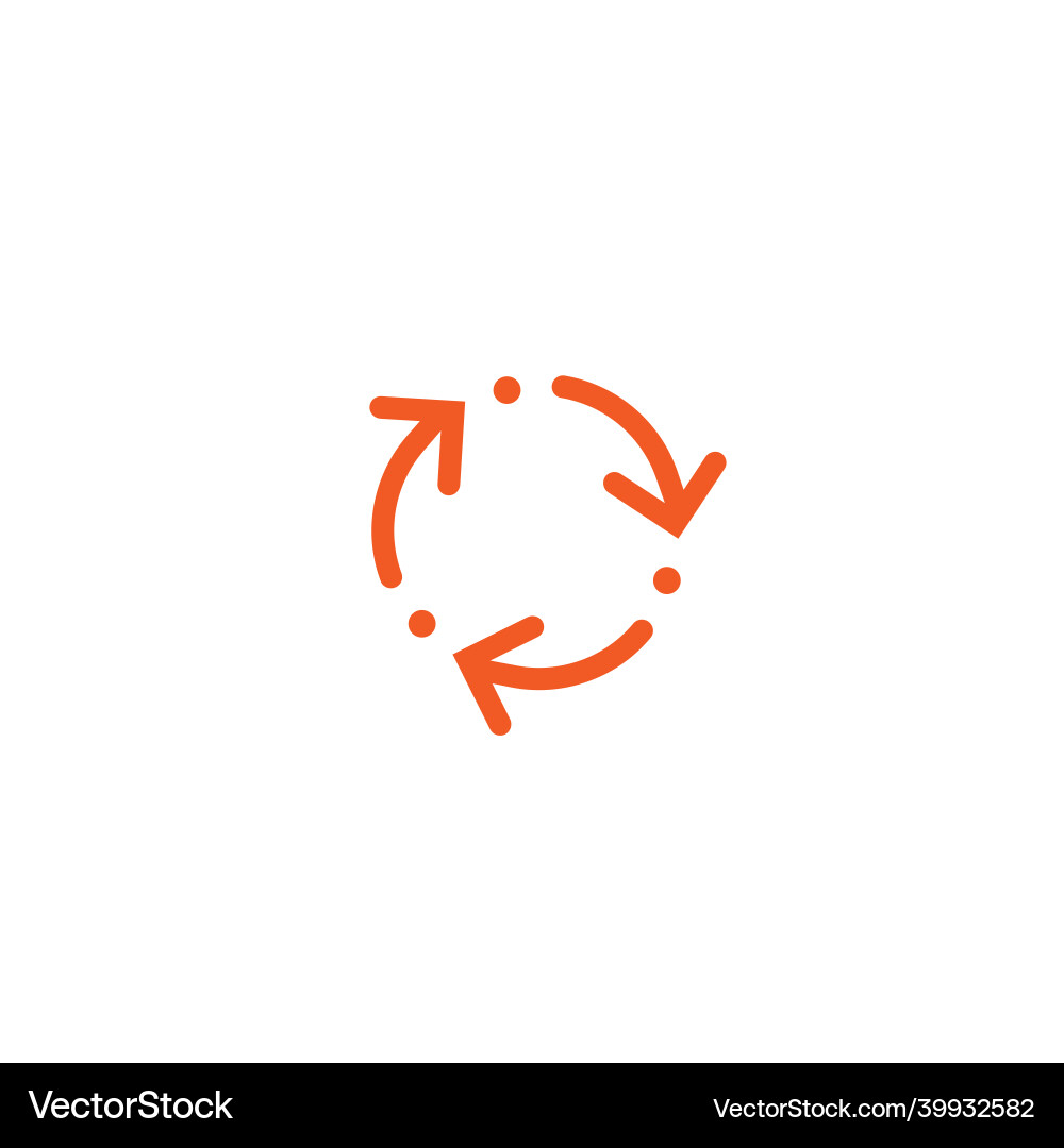 Refresh reload wait icon red round rotation Refresh reload wait icon red round rotation vector image