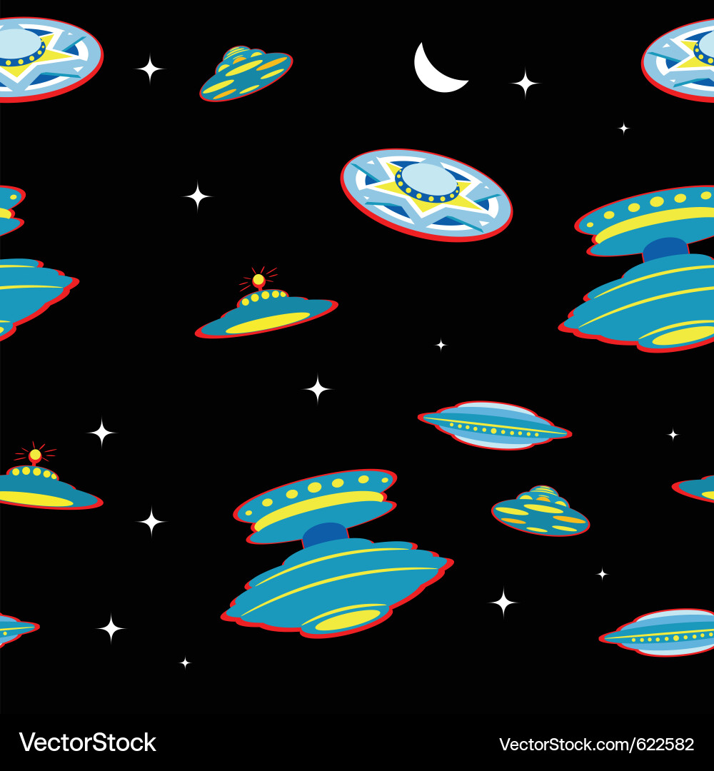 Retro Saucer Pattern vector image