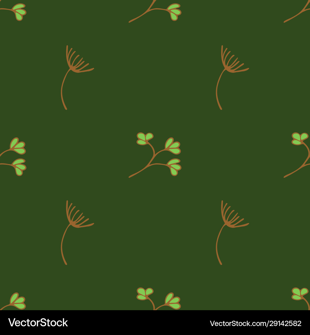 Seamless pattern with spring and summer twigs2 Seamless pattern with spring and summer twigs2 vector image