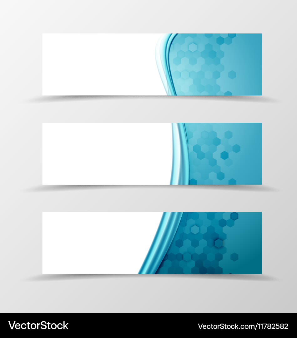 Set of header banner science design vector image