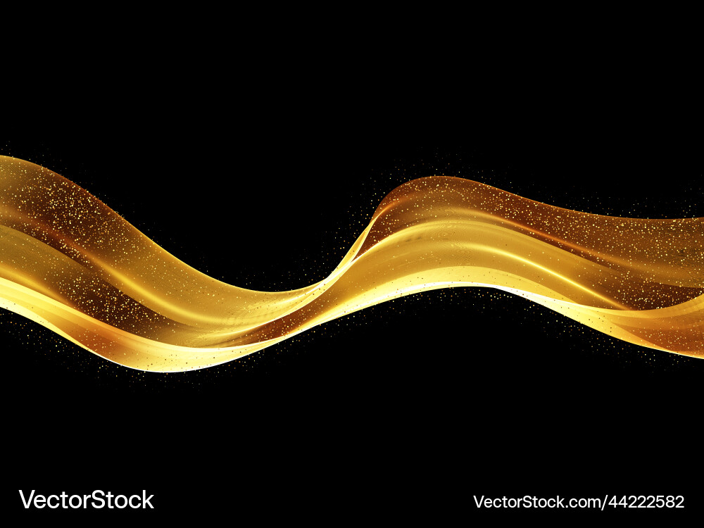 Smooth shiny golden wave design elementabstract Smooth shiny golden wave design elementabstract vector image