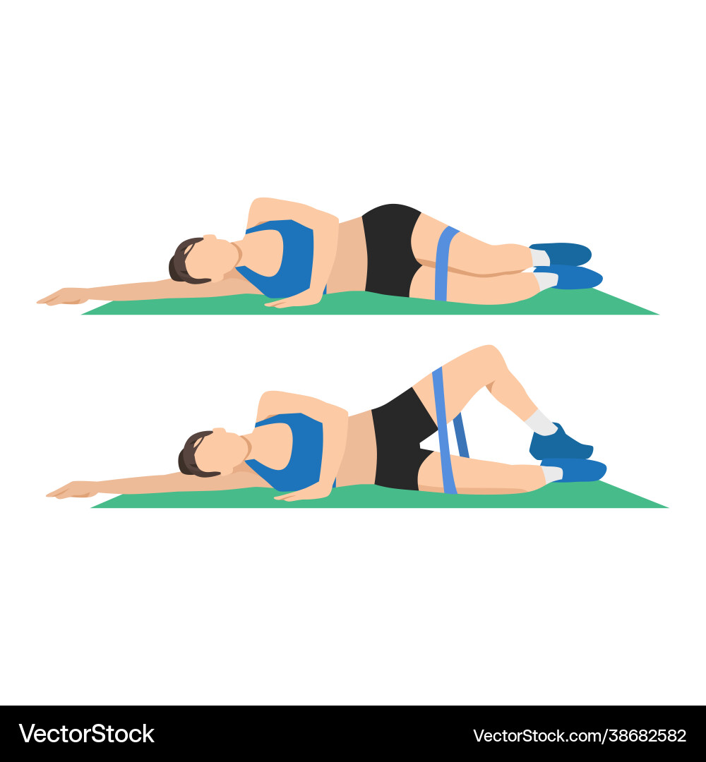 Supinated Clamshell Exercise Vector Image