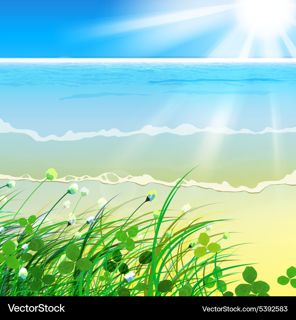 01 paradise sea grass Vector Image