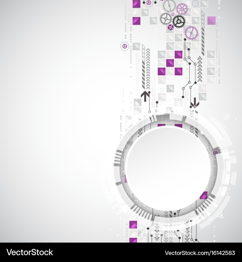 Abstract background with various technological vector image