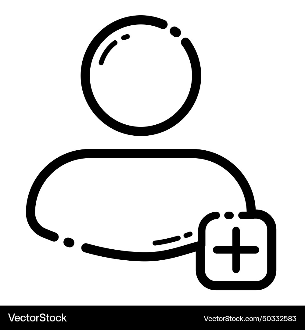 Add user flat icon isolated on white background Add user flat icon isolated on white background vector image