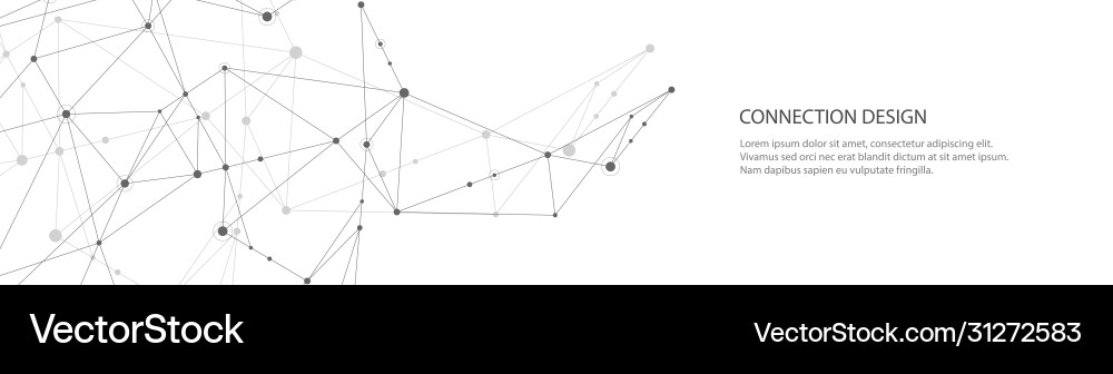 Banner design global connection with lines Vector Image