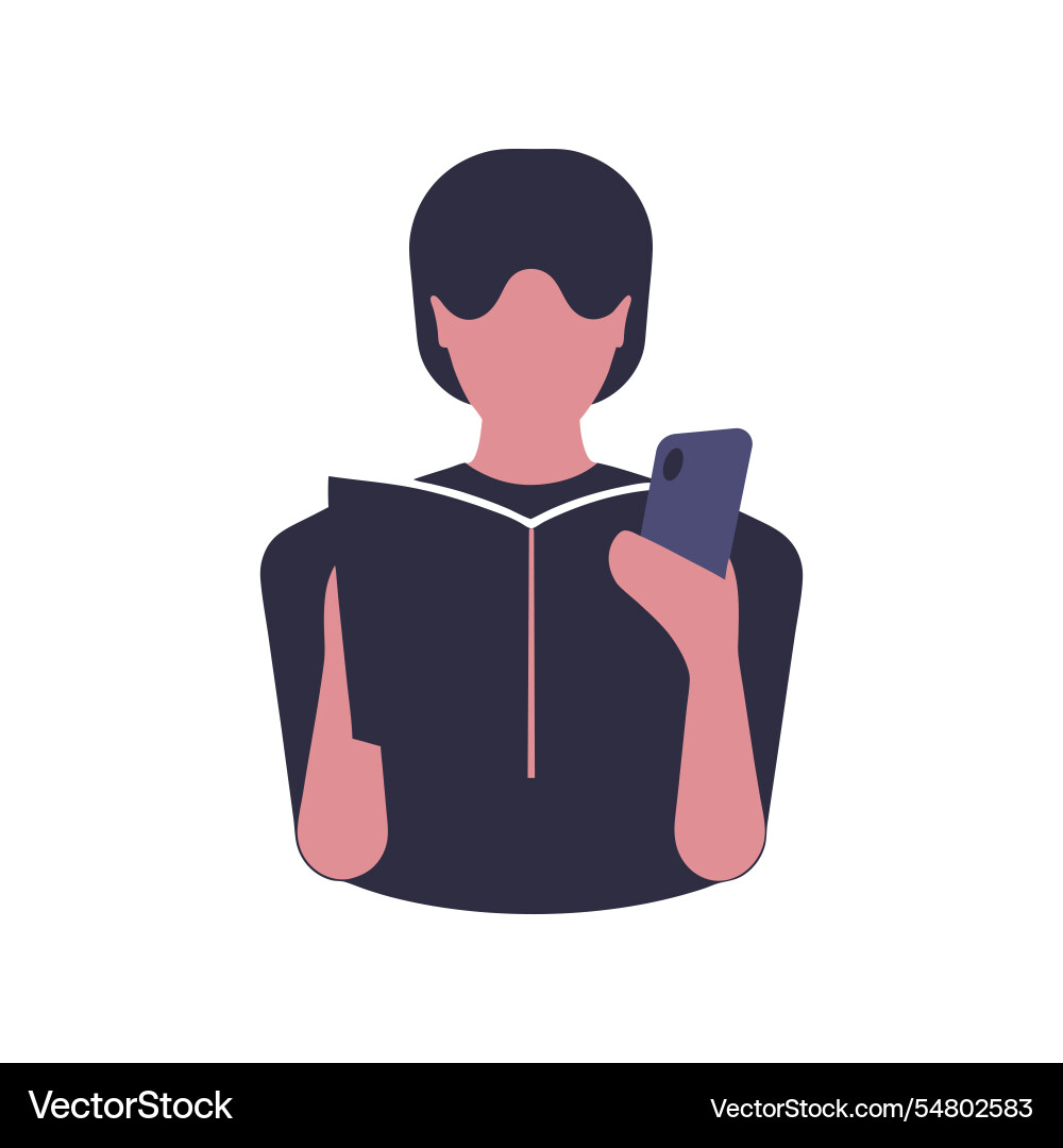 Blending technology with learning reading and res Vector Image