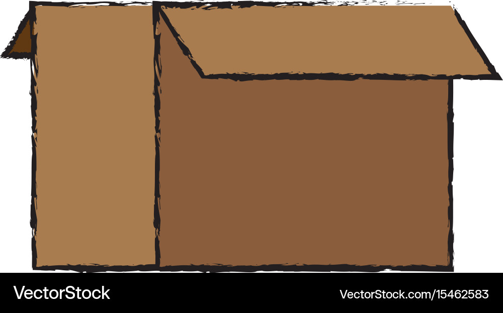 Cardboard box icon open empty container carton Vector Image