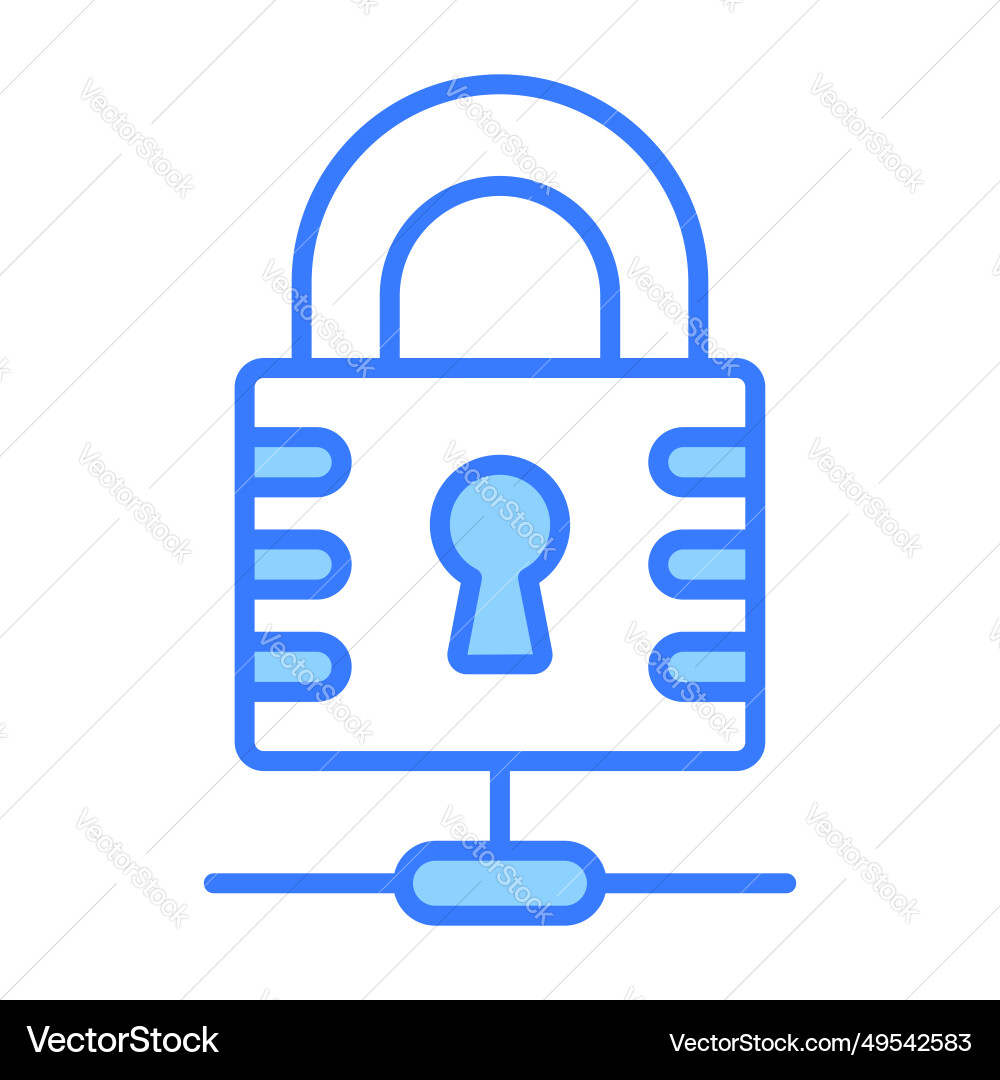 Check this beautiful of secure network easy Vector Image