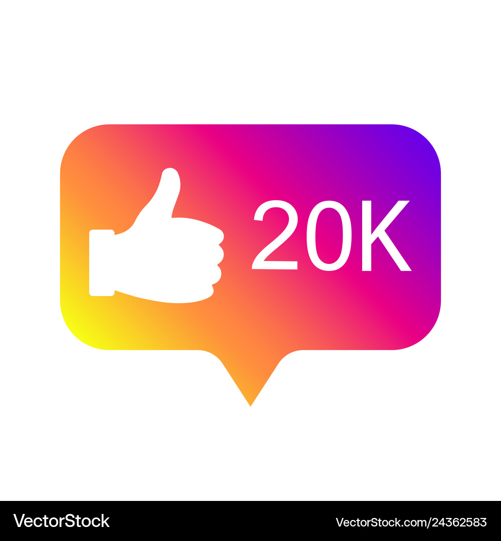 Counter notification icon color gradient vector image