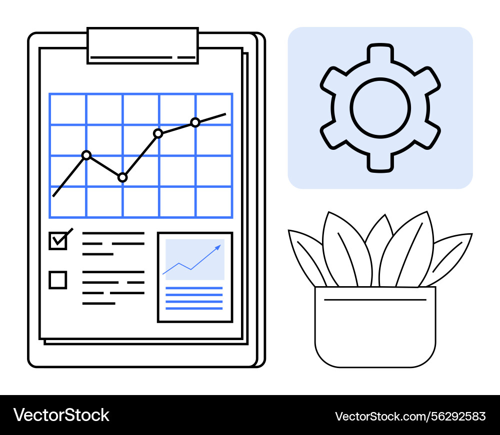 Data analysis report with graph settings icon Data analysis report with graph settings icon vector image