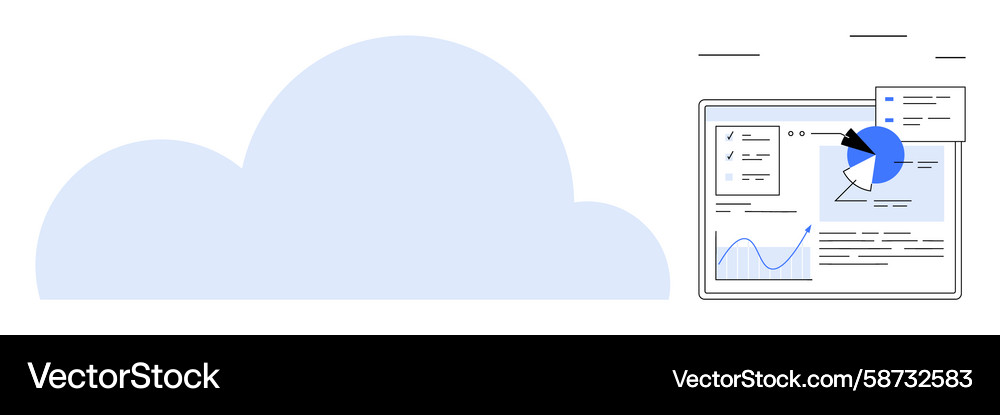 Data Analytics Dashboard Vector Image