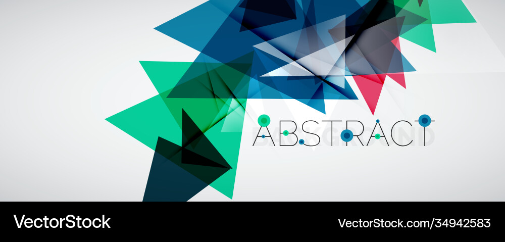 Geometric abstract background color triangle Vector Image