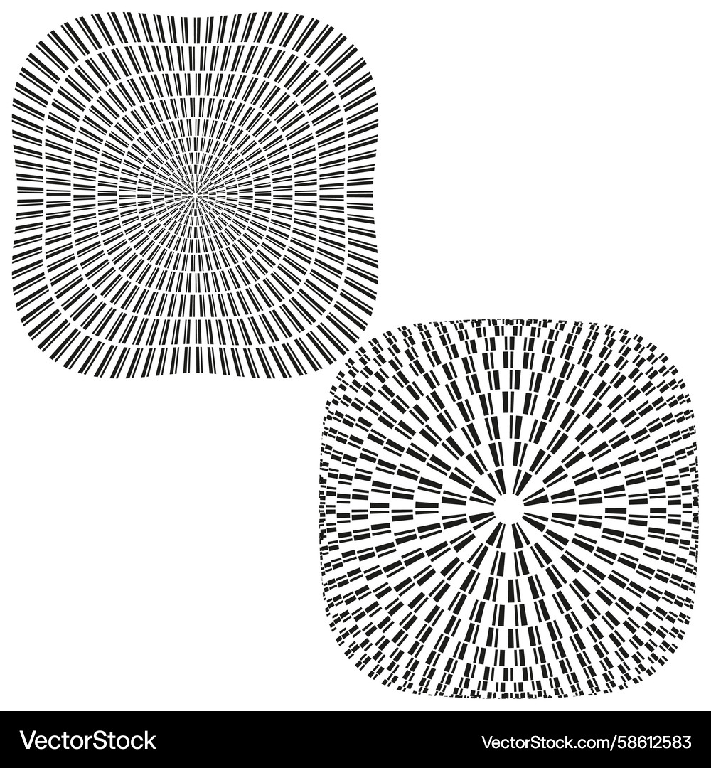 Geometric line patterns abstract round shapes Vector Image