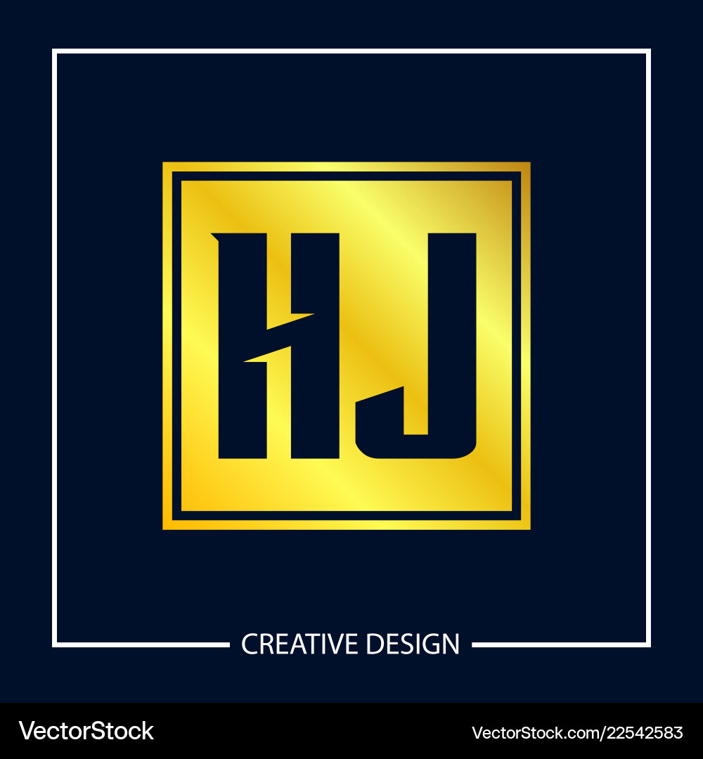 Initial letter hj logo template design Initial letter hj logo template design vector image