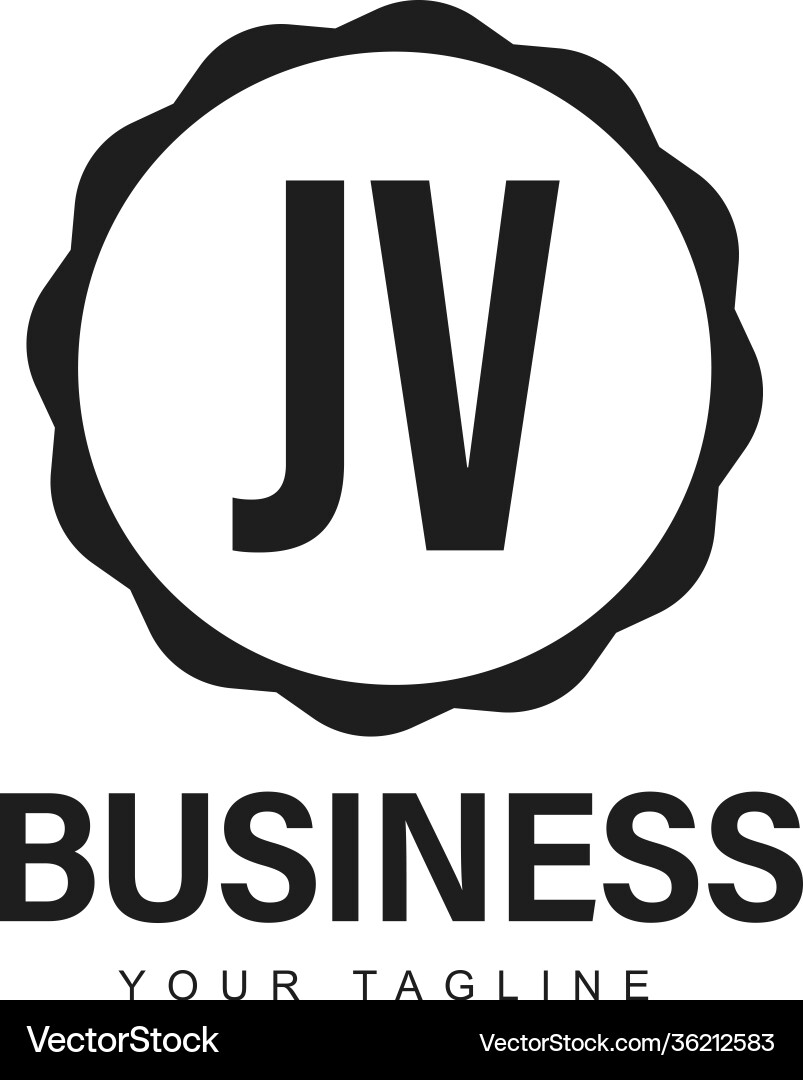 Jv initial a logo design with abstract style Jv initial a logo design with abstract style Vector Image