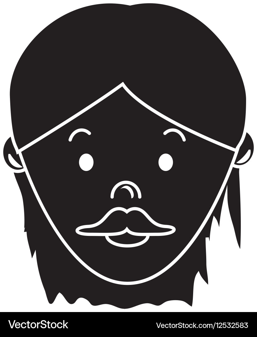 Man character sixty style Vector Image