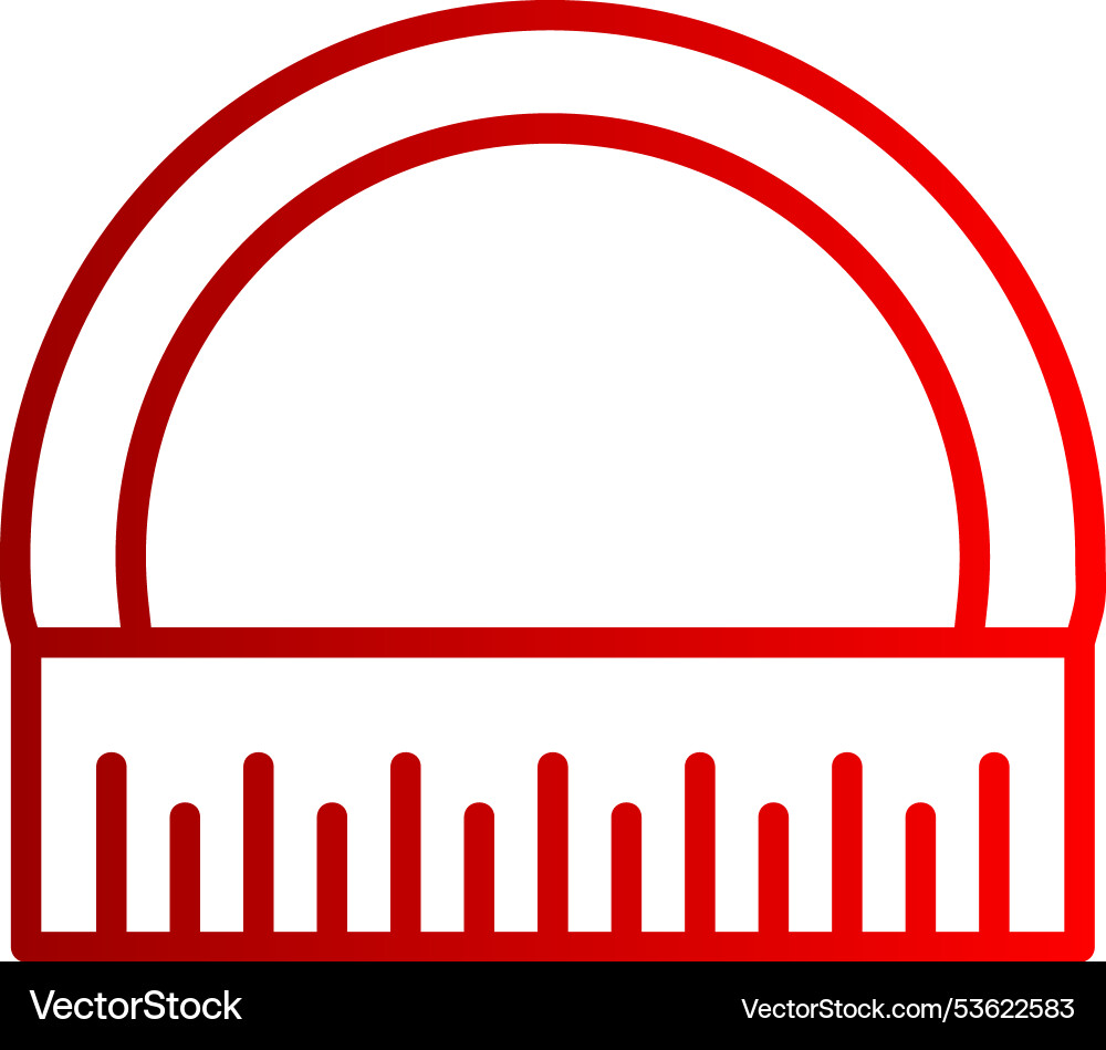 Protactor line gradient icon Vector Image