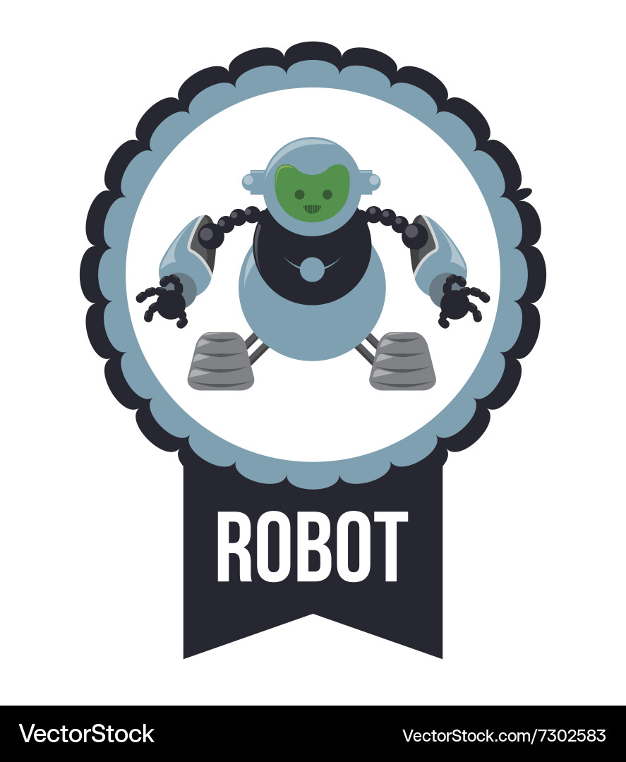 Robot icon design vector image