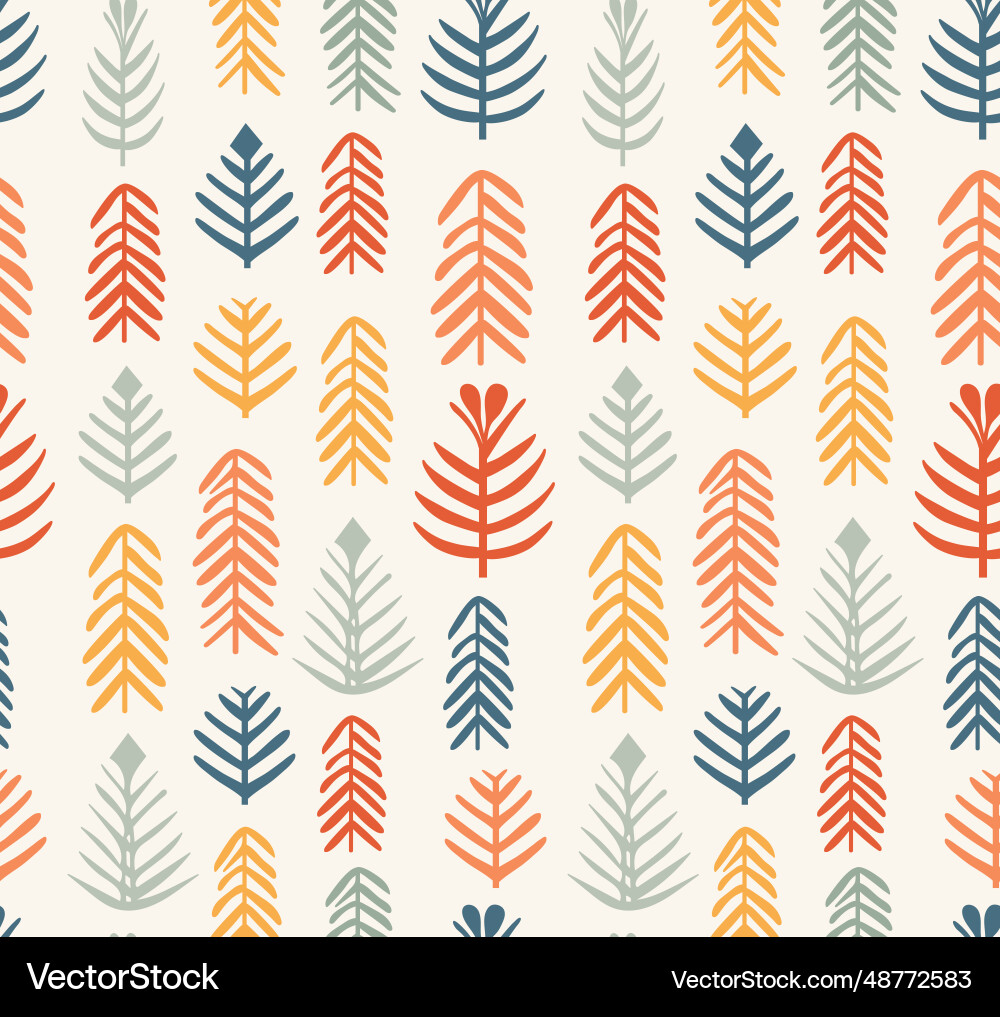 Scandinavian Forest Pattern vector image