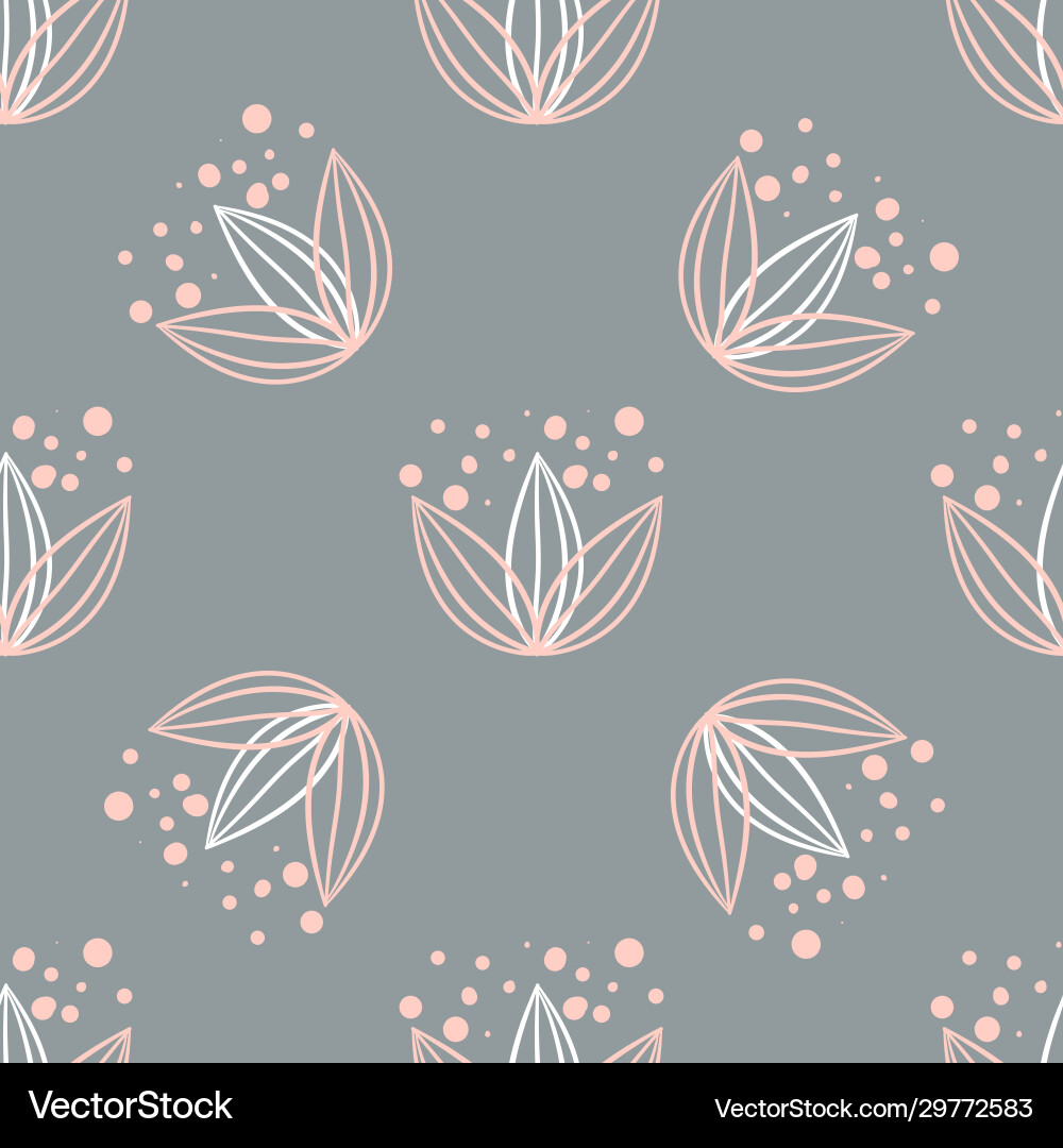 Seamless repeating pattern with floral elements Seamless repeating pattern with floral elements vector image