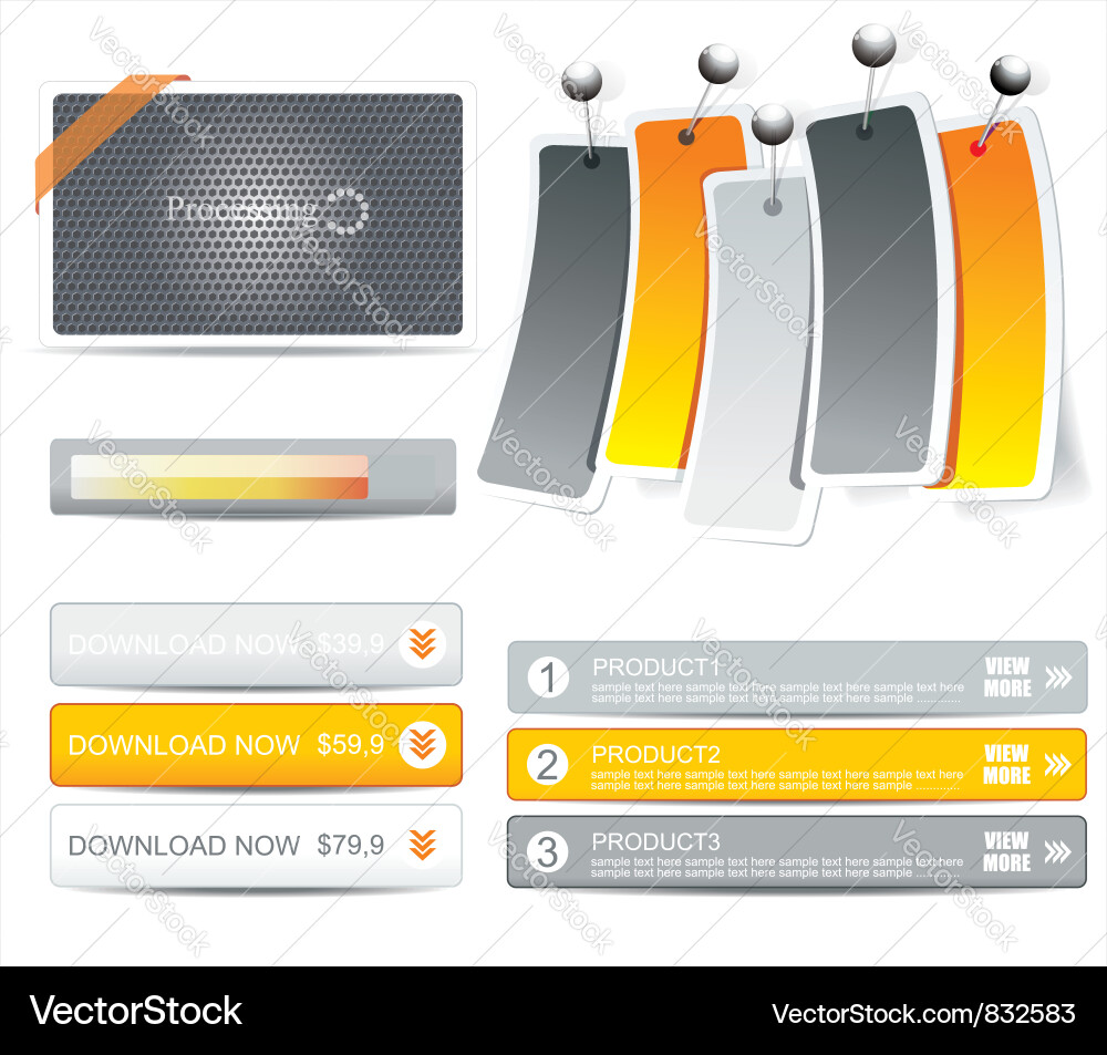 Set of web forms Vector Image