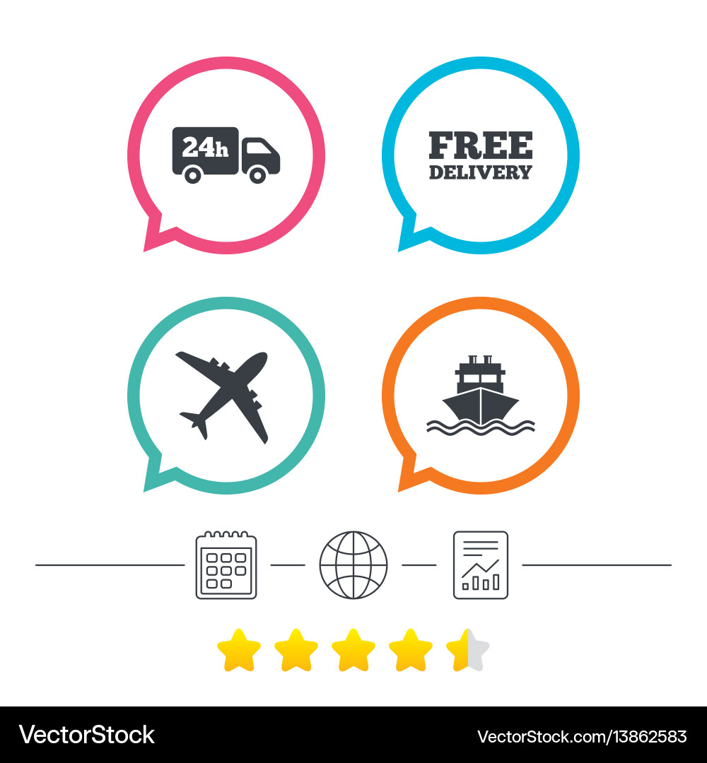 Shipping & Delivery Icons Vector Image