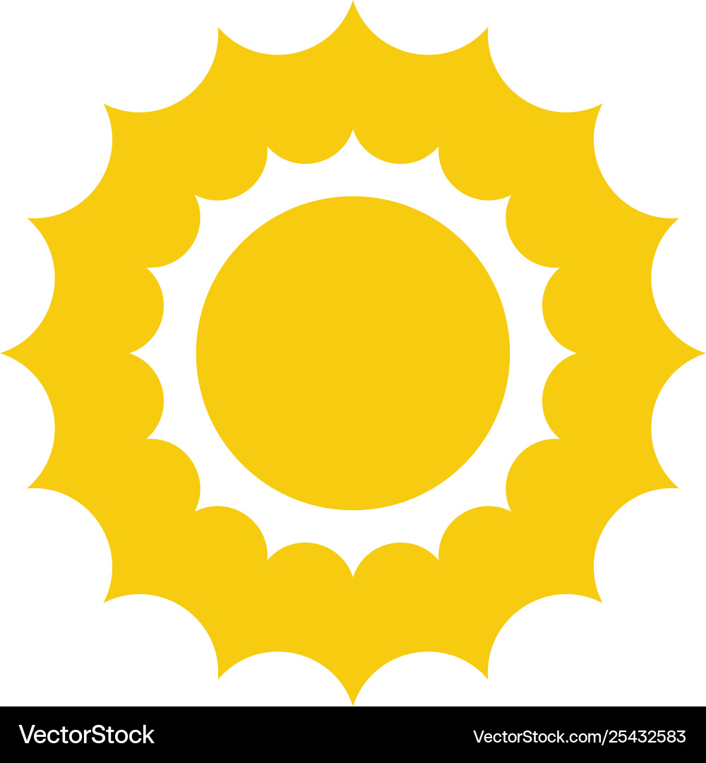 Sun icon - simple element Vector Image