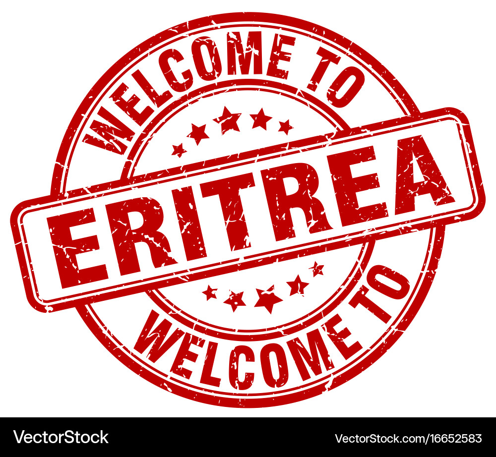 Welcome to Eritrea Stamp Vector Image
