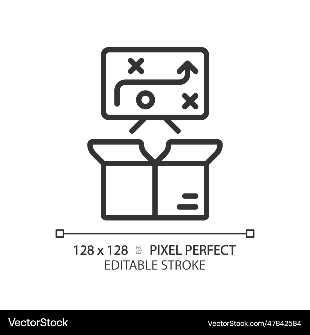 2d customizable performance method linear icon 2d customizable performance method linear icon Vector Image