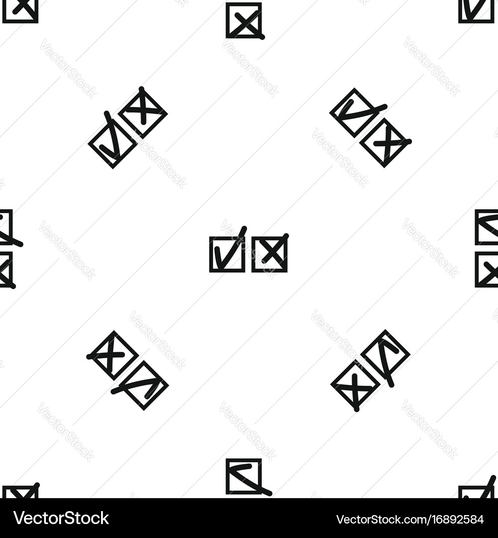Checkmark to accept and refusal pattern seamless vector image