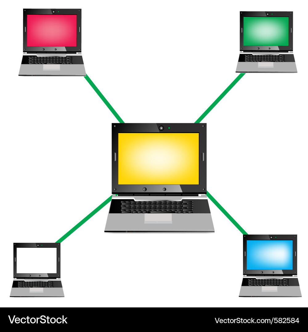 Computer network vector image