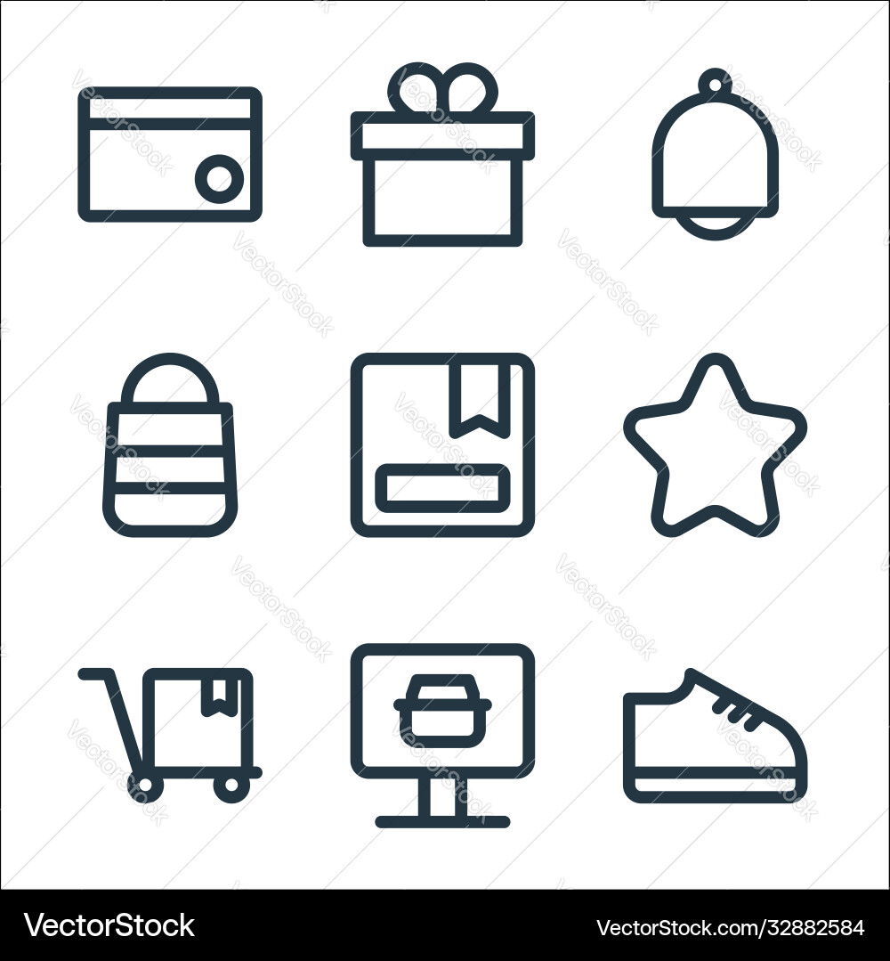 Ecommerce line icons linear set quality Ecommerce line icons linear set quality vector image