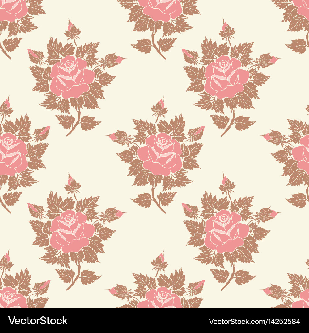 Elegant Floral Seamless Pattern vector image