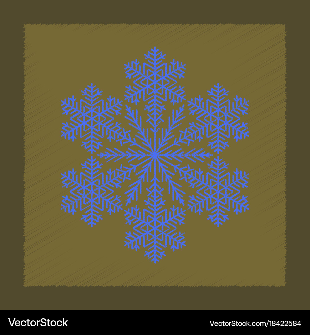 Flat shading style icon snowflake Vector Image