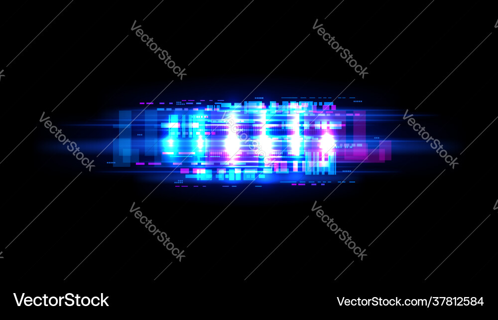 Glitch Screen Effect - Broken Display Vector Image