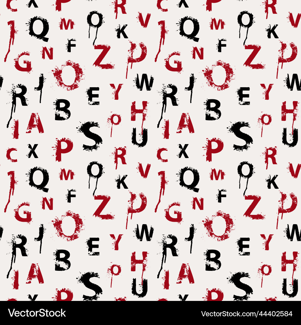 Seamless pattern with abstract english letters Seamless pattern with abstract english letters Vector Image