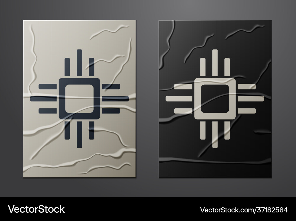 White computer processor with microcircuits cpu White computer processor with microcircuits cpu vector image