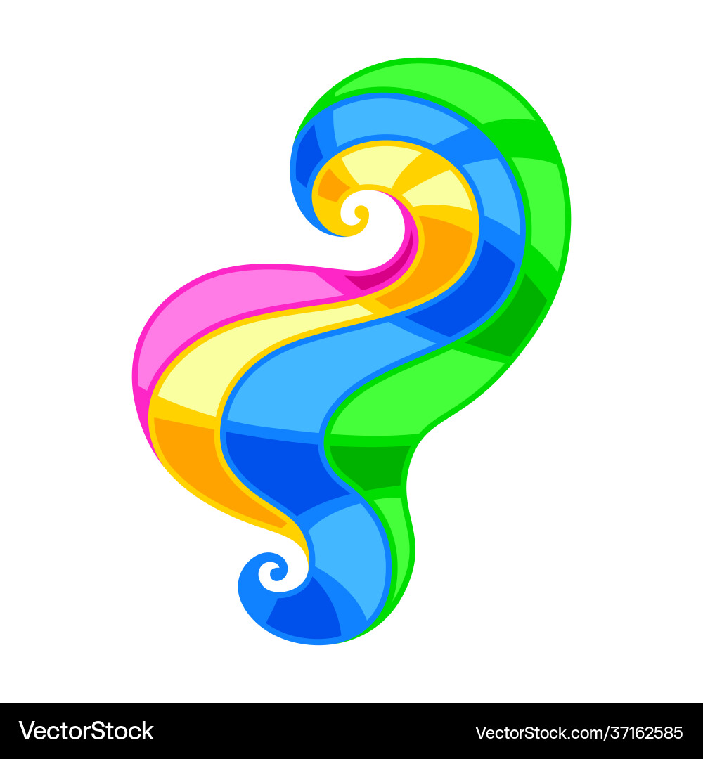 Abstract colored curl colorful shiny bright swirl Abstract colored curl colorful shiny bright swirl vector image