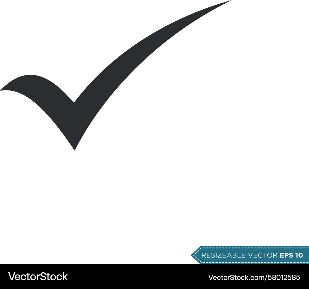 Check Mark Icon - Simple Checklist Vector Image