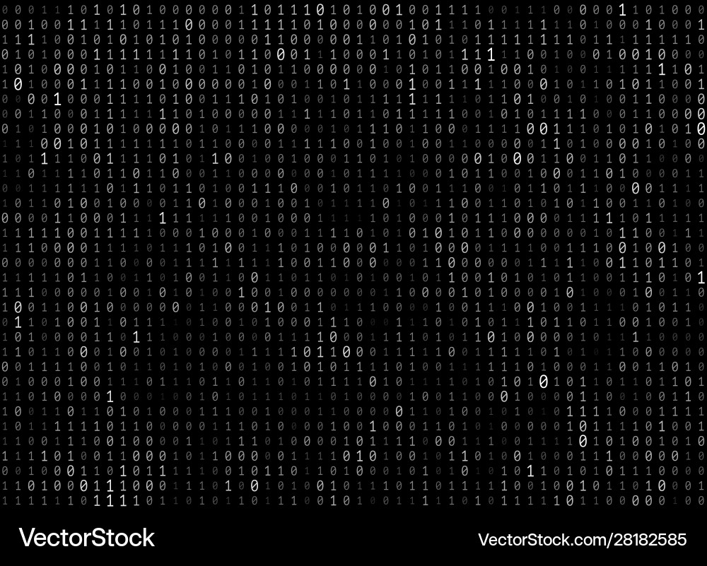 Dark binary code texture Dark binary code texture vector image