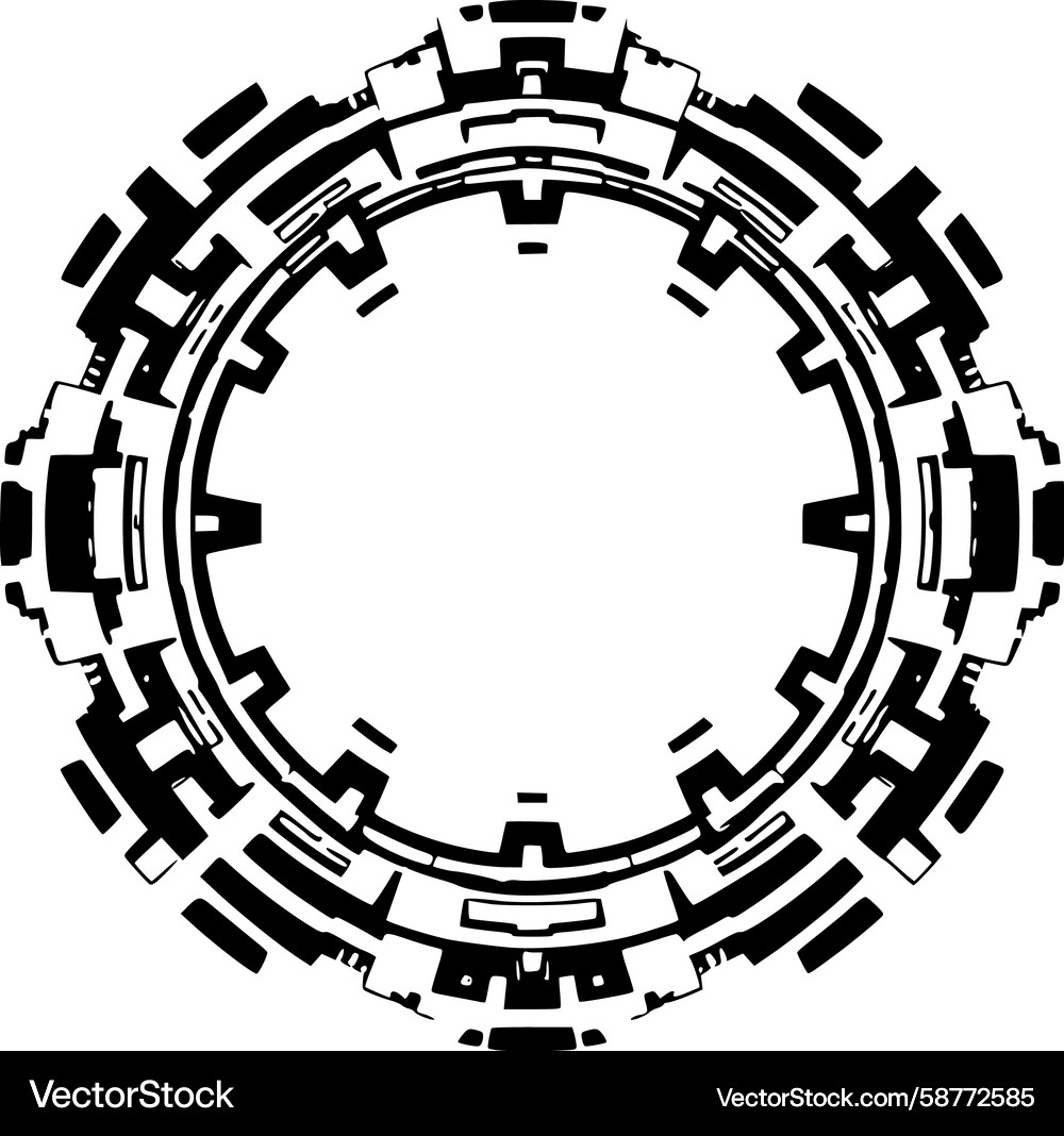 Digital Circular Display Vector Image