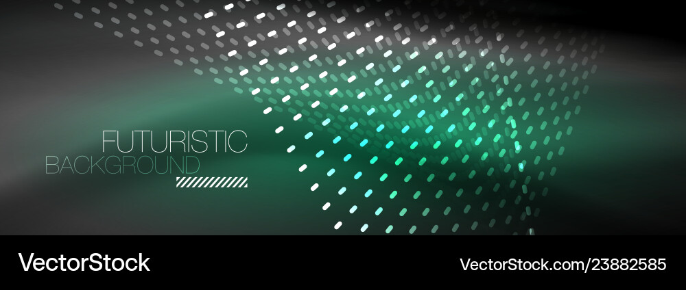 Digital flowing wave particles abstract background Vector Image