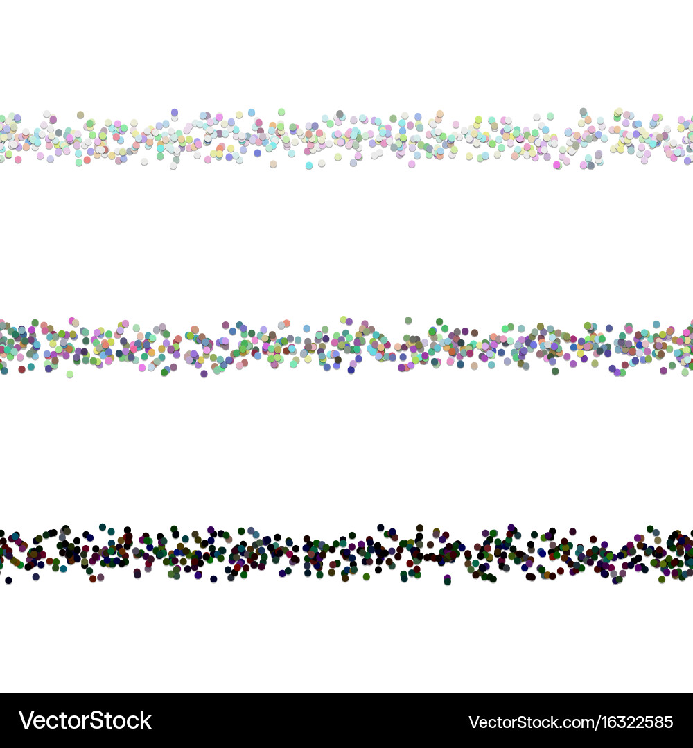 Dot pattern page divider line design set vector image