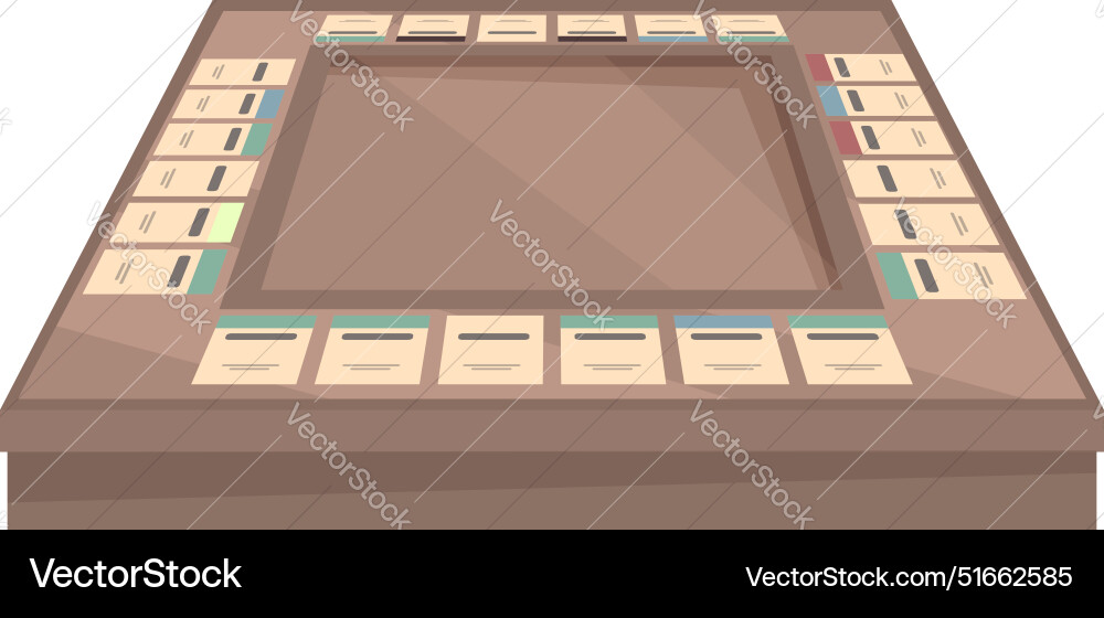 Empty board game on table top view playing fun Vector Image