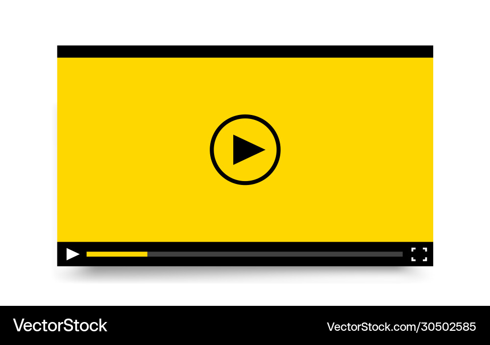 Flat video player template for web and mobile apps Flat video player template for web and mobile apps vector image