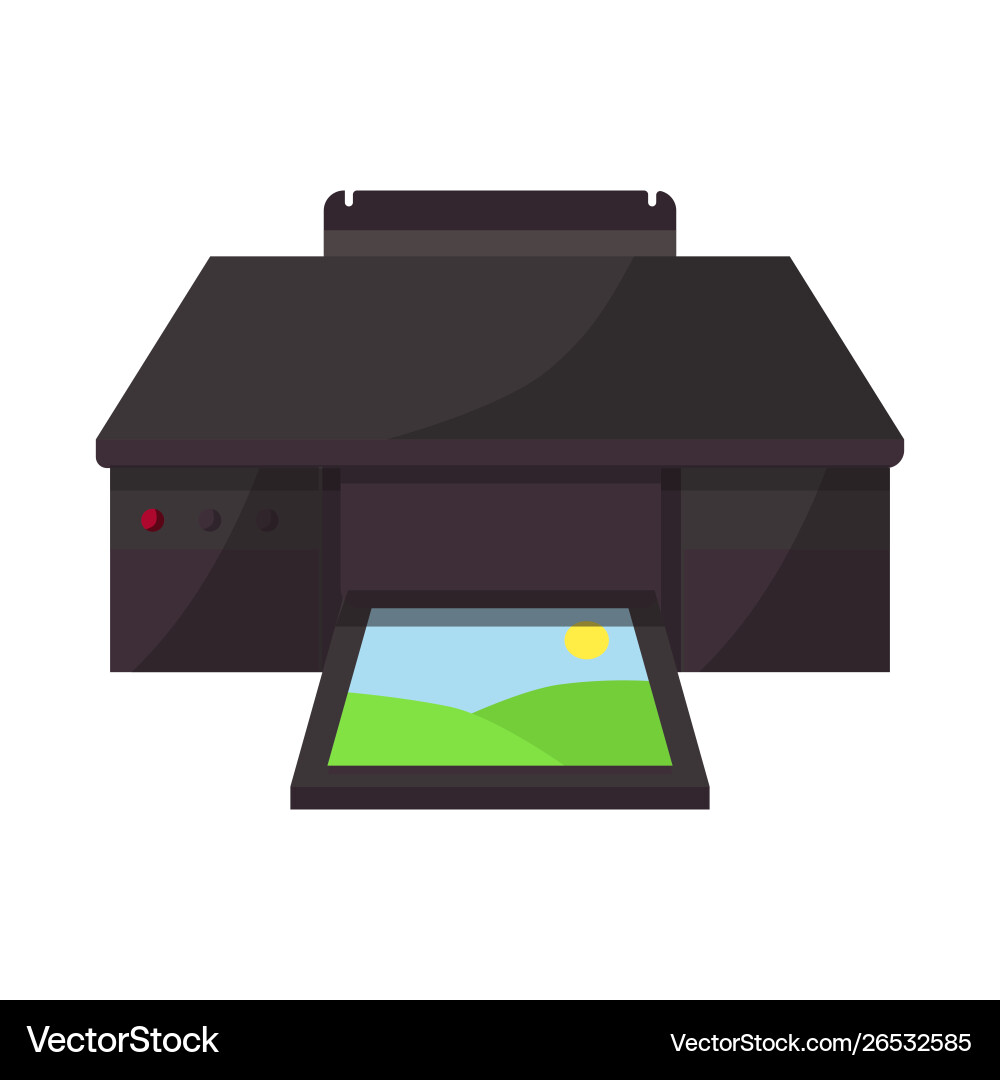 Isolated object xerox and machine sign set Vector Image
