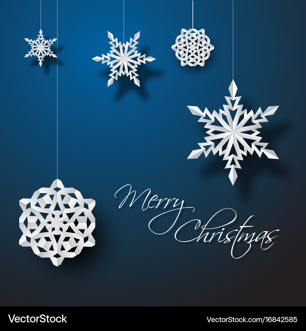 Paper Snowflake Christmas Vector Image