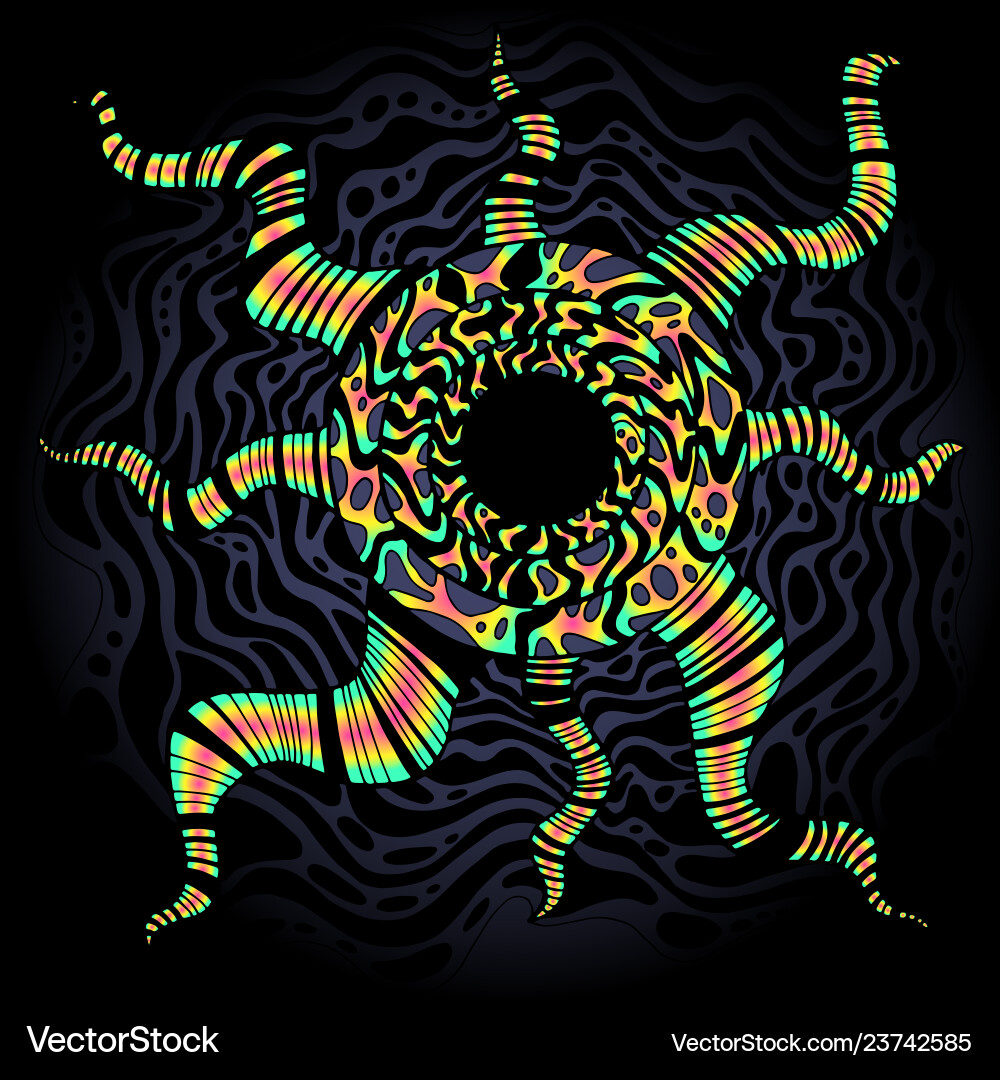 Psychedelic hell surreal doodle Hintergrund Psychedelic hell surreal doodle Hintergrund vektorbild